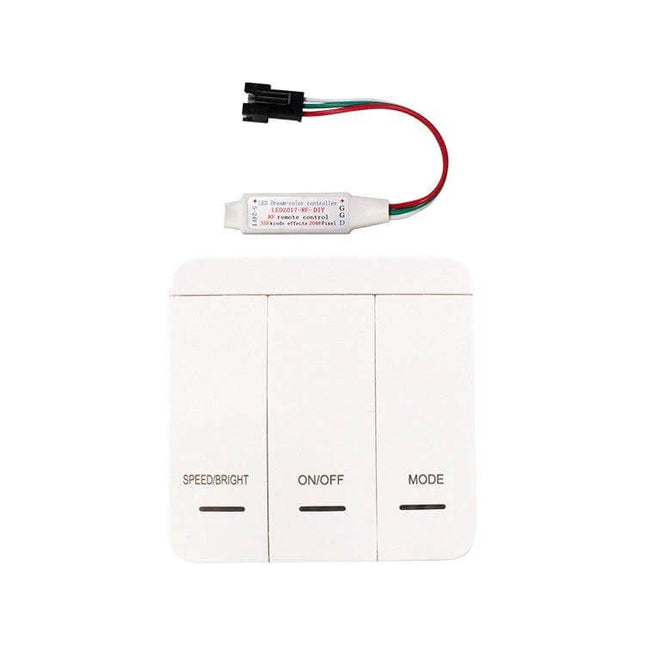 Wireless Flowing Water Controller For LED Strip Lights compact Bluetooth module with three-button wireless wall remote for speed, on/off, mode control