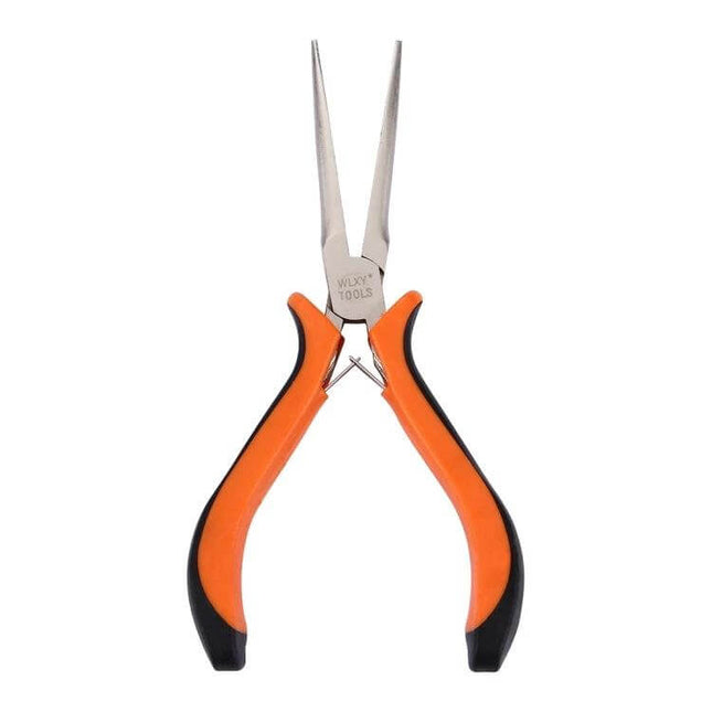 WLXY 4.5-Inch Needle-Nose Pliers For Electronics Repair – compact 4.5-inch long slim jaws for precision gripping, bending wires, and tight-space electronics work