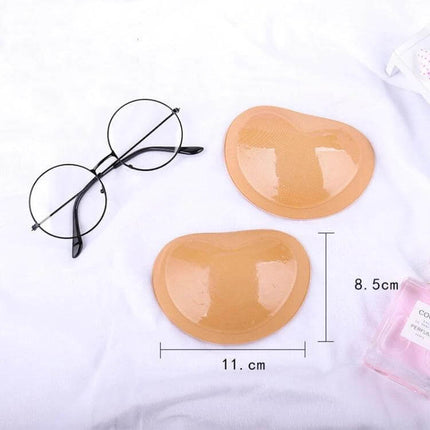 Women Silicone Nipple Covers Heart Shape Bra Pads for Everyday Wear - heart-shaped silicone nipple covers with smooth edges and thick padding, 11x8.5cm