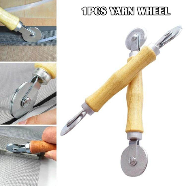 Wooden Handle Window Spline Roller For Screen Install wooden handle with steel convex and concave rollers for spline seating