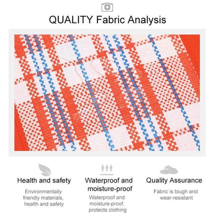 Woven Storage Bags for Clothes and Quilts 68x50x24cm close-up of durable waterproof PP woven fabric pattern and quality features