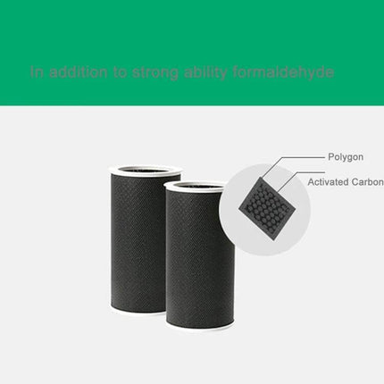 Xiaomi Air Purifier Replacement Filter Formaldehyde Removal - two cylindrical replacement filters with activated carbon layer for removing formaldehyde and odors