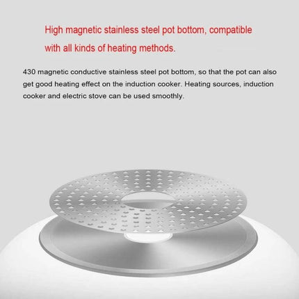 Xiaomi Zhiwu Soup Pot 4L For Everyday Soups And Meals - 4L nonstick pot with magnetic stainless steel induction-compatible bottom for fast, even heating