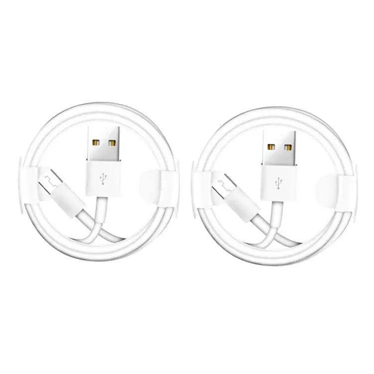 XJ-023 2 PCS USB Male to Micro USB Male Charge Cable 1m