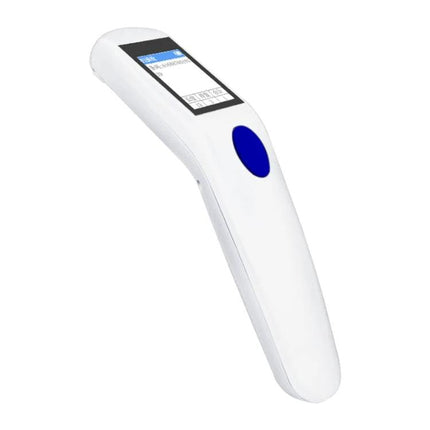 Newscan Wireless Barcode Scanner for Data Collection handheld white scanner with color display and blue trigger button