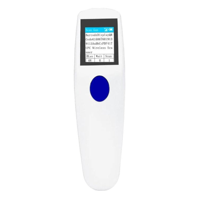 Newscan Wireless Barcode Scanner for Data Collection handheld device with color display and blue scan button, ideal for inventory management