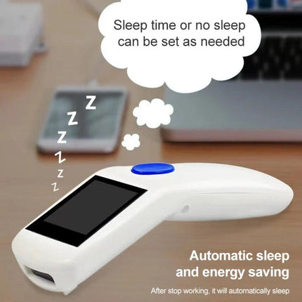 Newscan Wireless Barcode Scanner for Data Collection with color display showing automatic sleep and energy saving