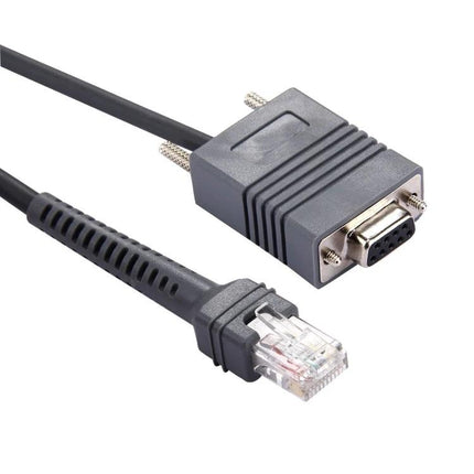 Two-Meter RS232 to RJ45 Serial Data Cable for Barcode Scanners connecting RS232 DB9 female to RJ45 plug for Symbol LS2208 and other scanners