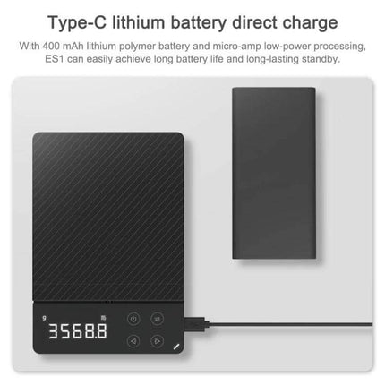Xiaomi 8Kg Kitchen Scale For Everyday Home Cooking - compact black digital scale with Type-C charging, tare, units, and 8kg capacity
