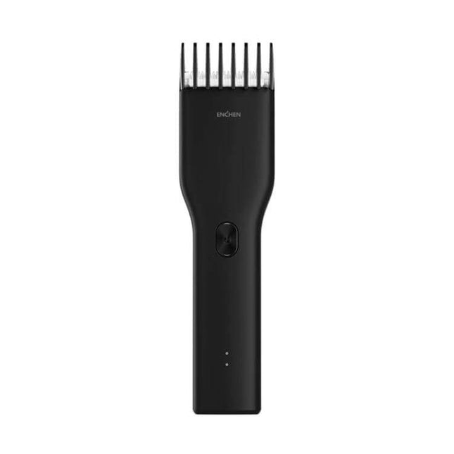 Xiaomi Enchen Boost Hair Trimmer With Fast Charging For Home Haircuts – sleek black cordless trimmer with guard, one-key lock and two-speed control