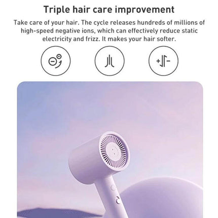Xiaomi Mijia Hair Dryer Green For Quick Drying And Everyday Use - compact green dryer with aero-turbine airflow and negative ion hair care