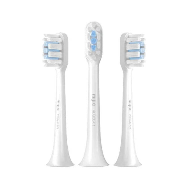 Xiaomi Mijia Sonic Brush Head Standard 3-Pack For Electric Toothbrush replacement heads set, white compact 3-pack protecting gums and delivering consistent cleaning