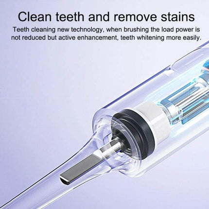 Xiaomi Mijia Sonic Electric Toothbrush Purple for Daily Cleaning - close-up of waterproof brush head and internal motor components for stain removal