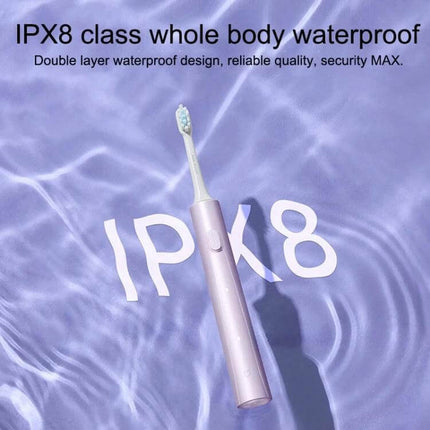 Xiaomi Mijia Sonic Electric Toothbrush Purple for Daily Cleaning showing purple IPX8 waterproof handle and brush head