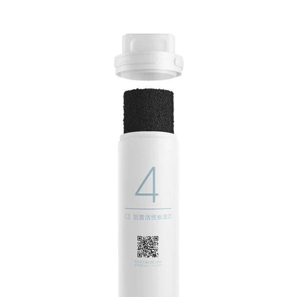 Xiaomi Replacement Water Filter For Mi Purifier Activated Carbon - white cartridge with black activated carbon core, compatible with Xiaomi Mi water purifiers