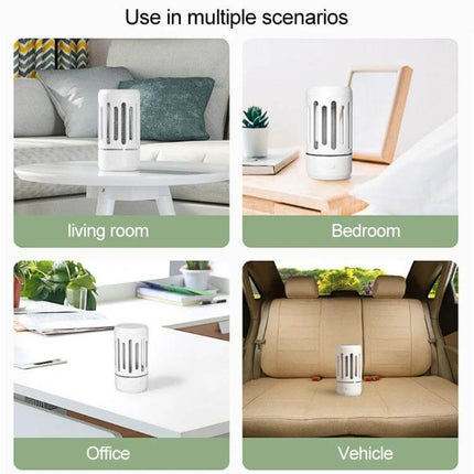 Xiaomi Youpin Portable LED Mosquito Killer Electric Shock on table in living room, bedroom, office and vehicle showing portable USB mosquito trap