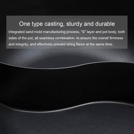 Xiaomi Zhiwu Soup Pot 4L For Everyday Soups And Meals - close-up of durable nonstick interior and one type casting, sturdy and seamless construction