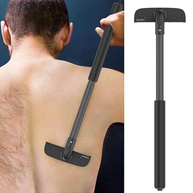 XPREEN Back Shaver With Stretchable Handle For Easy Back Hair Removal - stainless steel blade, extendable reach for at-home back grooming