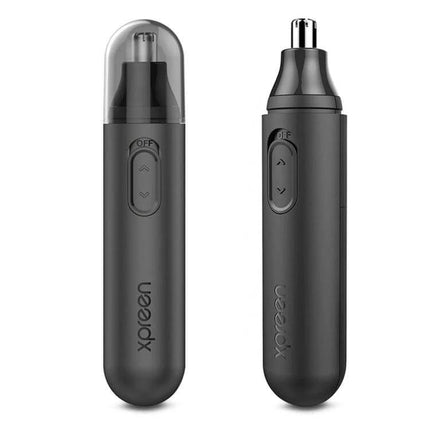 XPREEN Nose and Ear Hair Trimmer With Rotating Blade For All - compact black electric nose ear eyebrow trimmer with rotating 360° stainless steel blade