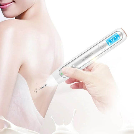 XPREEN XPRE051 Wireless Spot Eraser Pen With LED Spotlight used to target small skin marks with pen‑point LED and LCD settings