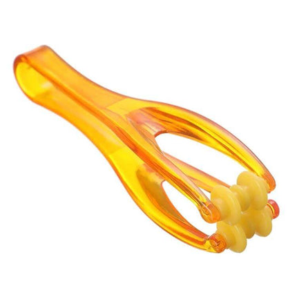 Y Type Finger Palm Massager Tool For Hand Massage Everyday Use - orange Y-shaped handheld finger and palm roller with convex massage nodules