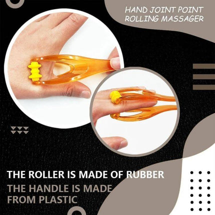 Y Type Finger Palm Massager Tool For Hand Massage Everyday Use - orange Y-shaped finger roller with rubber nodules for joint relief