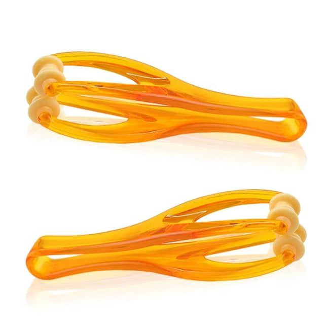 Y Type Finger Palm Massager Tool For Hand Massage Everyday Use - orange Y-shaped hand massager with three rolling nodules for finger and palm relief