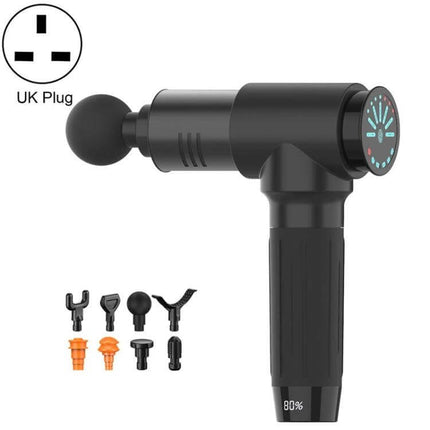 Y10 Fitness Massage Fascia Muscle Vibration Massager 7 Speed handheld deep tissue percussion gun with 7 heads and UK plug