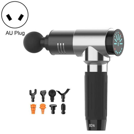 Y10 Fitness Massage Fascia Muscle Vibration Massager 7 Speed handheld percussion gun with 7 heads, 14mm depth, digital display and AU plug