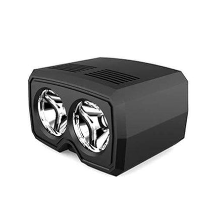 Y15 USB Charging Bike Headlight DualLED With 5 Modes compact black dual-CREE LED bike headlight with USB recharge for night commutes