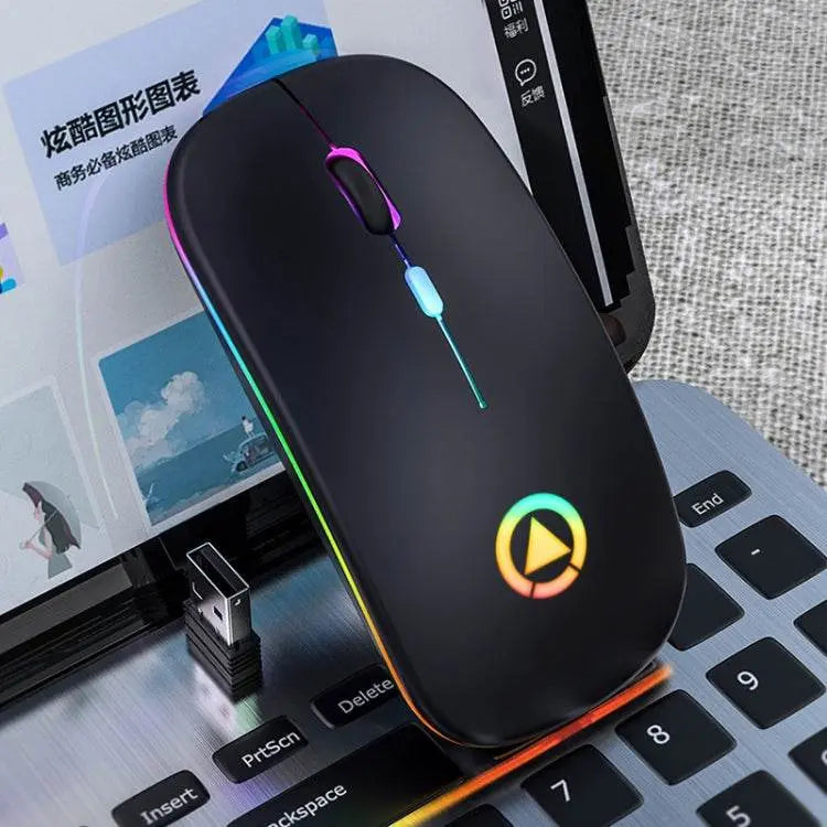 YINDIAO A2 2.4GHz 1600DPI RGB Light Wireless Silent Mouse