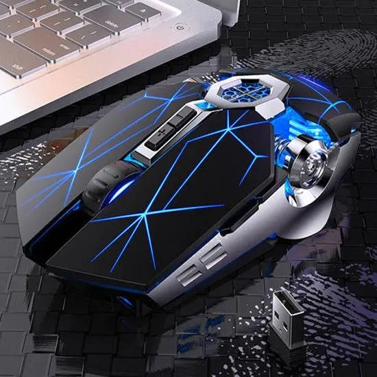 YINDIAO A7 Wireless Silent Gaming Mouse RGB Light 1600DPI