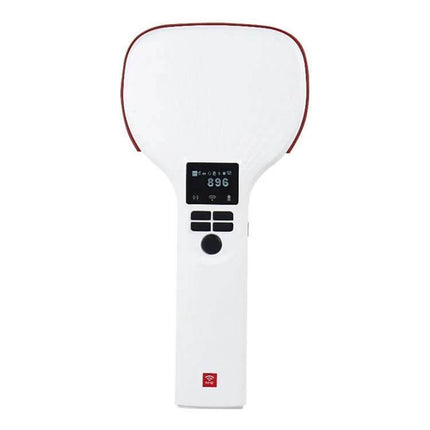 Portable Handheld RFID UHF Bluetooth Reader for Asset Tracking white handheld scanner showing display and buttons, UHF RFID reader for warehouse inventory