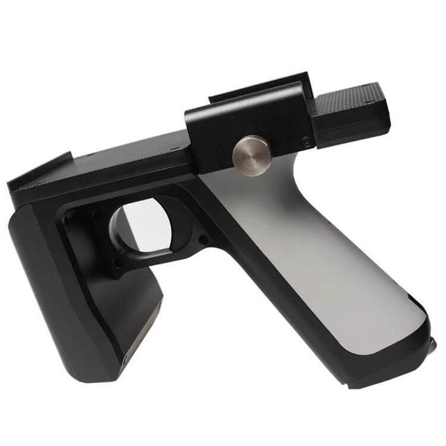 Compact Handheld Bluetooth RFID Reader with Phone Clip for Scanning attached to mobile for inventory and asset tracking