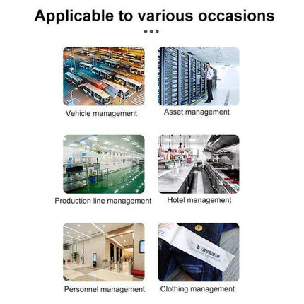 Handheld RFID Tag Reader with Bluetooth Connectivity used for vehicle asset production hotel personnel and clothing management