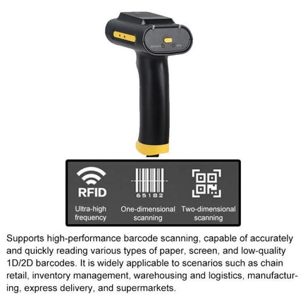 Portable Handheld RFID Card Reader with Bluetooth for Retail Scanning - durable ABS Bluetooth RFID and barcode scanner for inventory