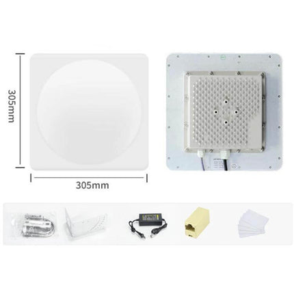 Professional UHF RFID Reader for Long Distance Asset Tracking wall mount antenna with 305mm square panel and accessory kit
