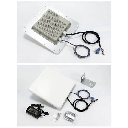 Integrated UHF RFID Reader with WiFi for Asset Tracking mounted panel reader with cables and mounting hardware