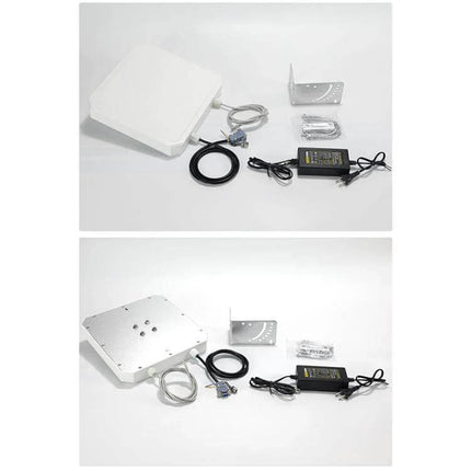 Long Range UHF RFID Integrated Reader for Access Control Systems with antenna, power adapter, cables and mounting bracket