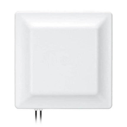 Alt Tag: Integrated UHF RFID Reader for Identification up to 5 Meters with WiFi white square wall-mounted reader for warehouse asset tracking