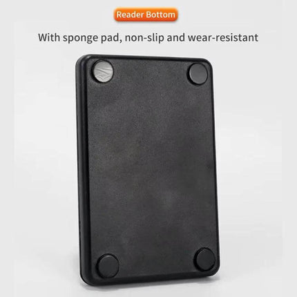 RFID Desktop Reader and Writer for Electronic Tag Management showing black non-slip sponge pads on reader bottom