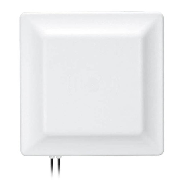Alt Tag: Long Range UHF RFID Reader for Efficient Inventory Tracking white square antenna with Impinj E710 chip for warehouse inventory