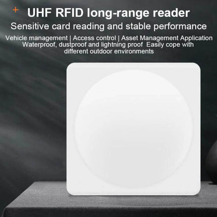 Industrial UHF RFID Long Range Reader with WiFi Communication mounted in warehouse for long-range asset tracking