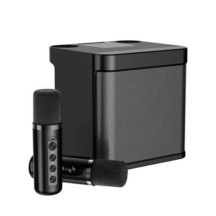 YS-203 Bluetooth Karaoke Speaker Wireless Microphone Black Red Silver 