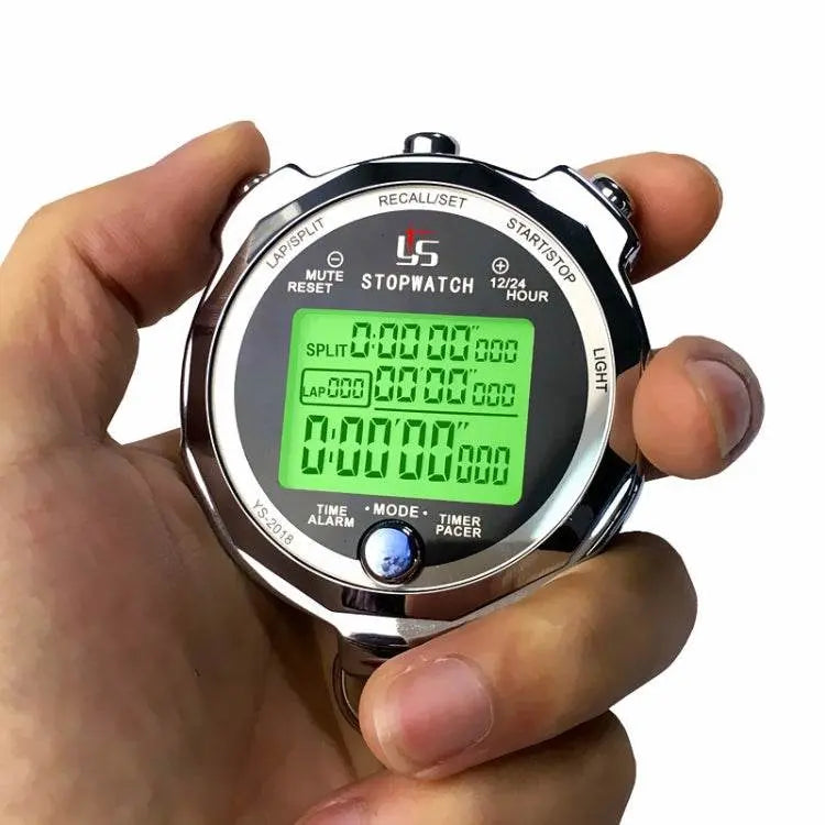 YS Running Training Stopwatch Timer Metal Luminous Stopwatch