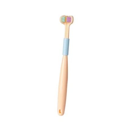 YALINA Three Sided Toothbrush V Shaped Head Everyday Use compact ergonomic three-sided V-shaped head with tongue scraper for daily brushing