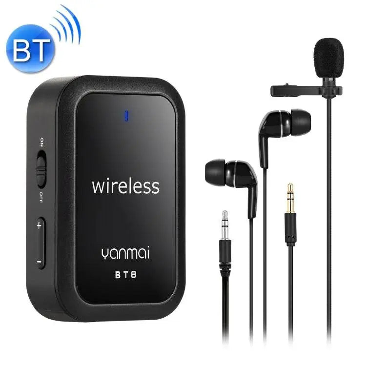 Yanmai BT8 Bluetooth Wireless Microphone for Recording Audio 