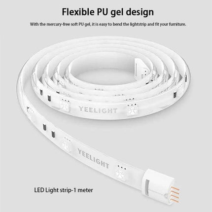 Yeelight Smart WiFi LED Strip Light 1m Extension Remote Control flexible PU gel design coiled 1m LED strip for accent lighting
