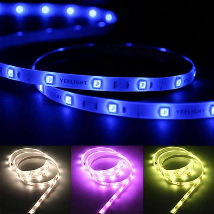 Yeelight Smart WiFi LED Strip Light 1m Extension Remote Control - blue and multi-color accent lighting for living rooms and events