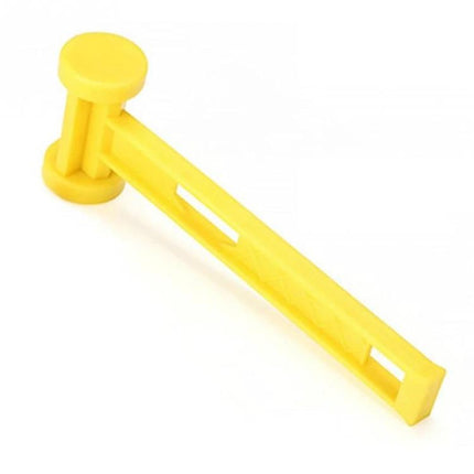 Yellow Plastic Tent Hammer For Camping Everyday Use - lightweight 25cm yellow plastic tent hammer for driving stakes into soil, sand, soft ground (84g)